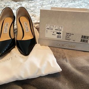 Jimmy Choo Black Patent Pumps Size 37.5